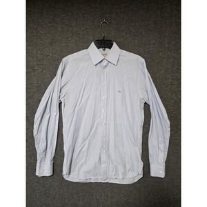Burberry London Shirt Mens Small Striped Button Up Casual Pocket Preppy Academia